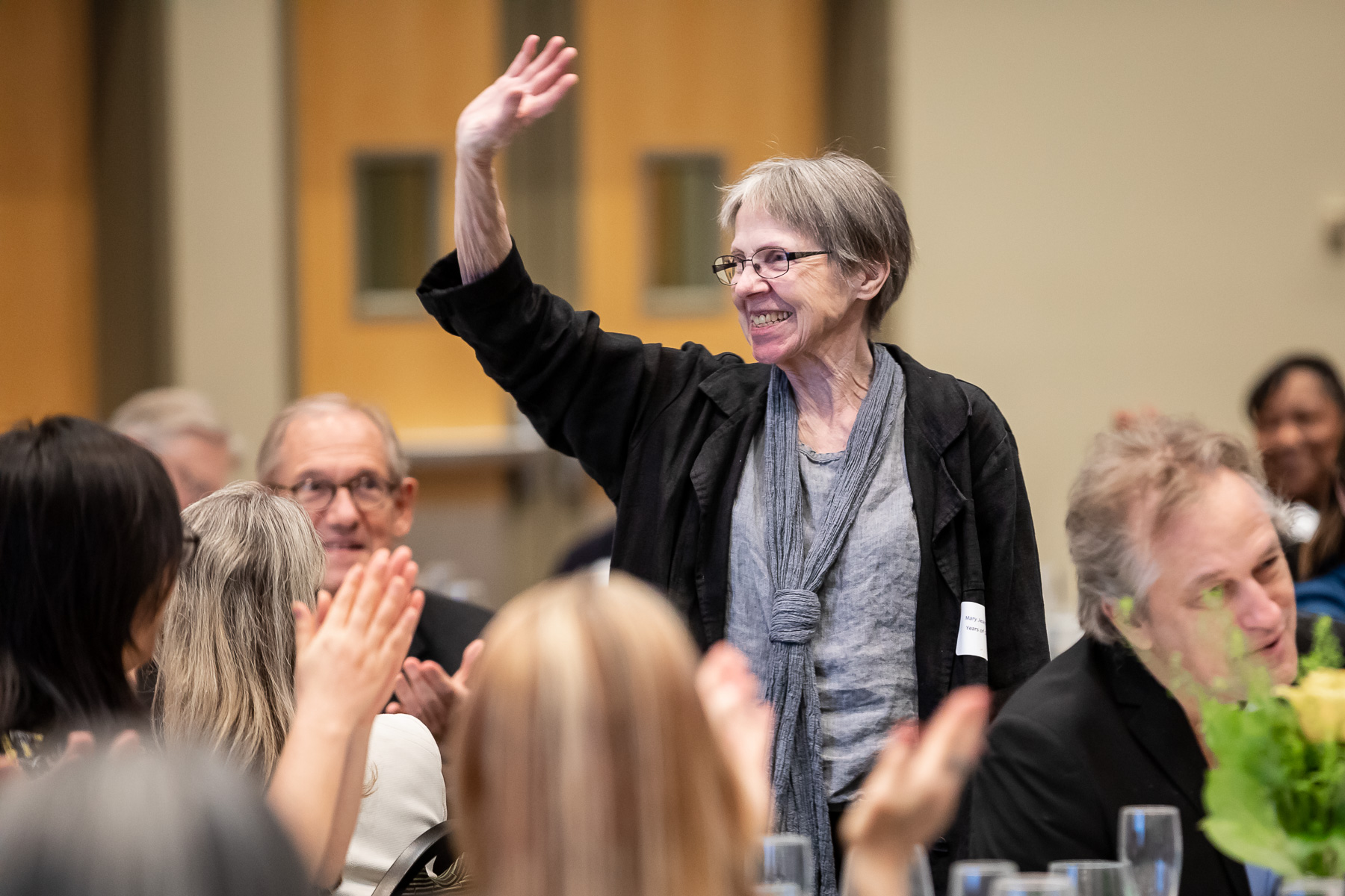 Mary Jeanne Larrabee, professor of Philosophy, Peace, Justice and Conflict Studies, celebrates 45 years at DePaul University.